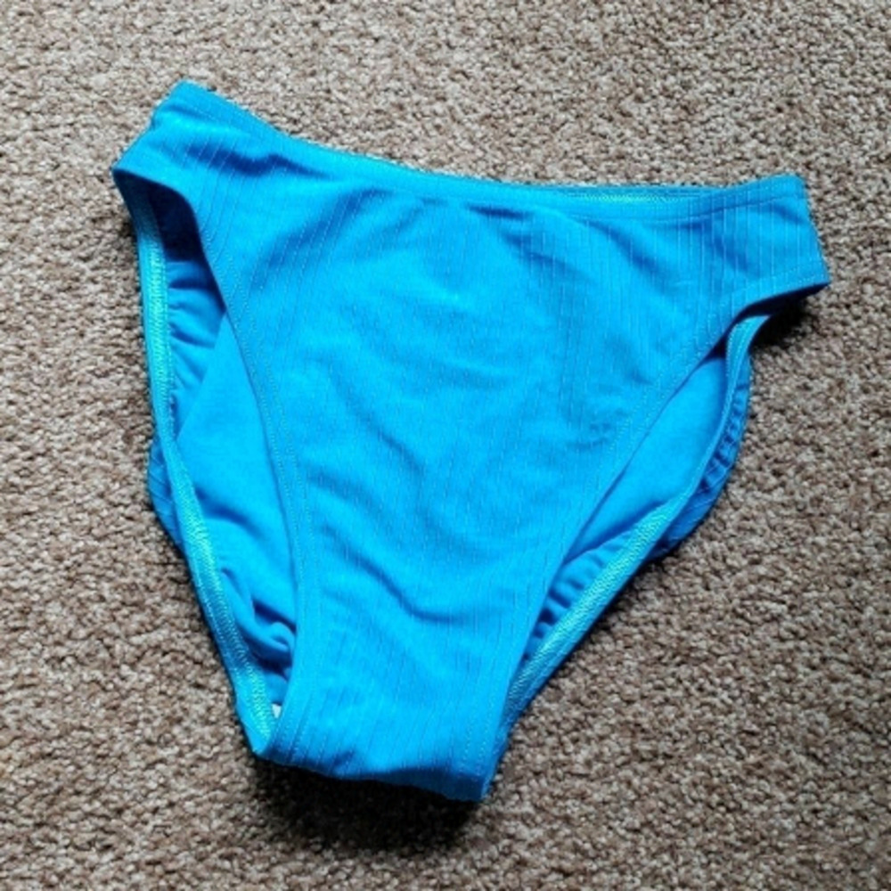 Vintage high waisted bright blue bikini bottoms size 6